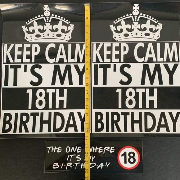 Magnetic Birthday Signs For Car 18 18th - Picture 2 of 3